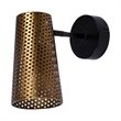 Mercana Wesley I 11x10.2 Gold Toned Perforated Metal Cone Wall Sconce