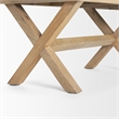 Mercana Solis II 50x18 Light Brown Wood Base Beige-Toned Woven Cushion Bench