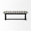Mercana Denison II 56x19 Black Wood Base Woven-Leather Cushion Top Accent Bench