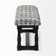 Mercana Denison II 56x19 Black Wood Base Woven-Leather Cushion Top Accent Bench