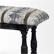 Mercana Denison II 56x19 Black Wood Base Woven-Leather Cushion Top Accent Bench
