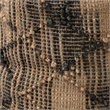 Mercana Riley Tan Jute Popcorn Stich Cylindrical Wool Pouf