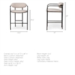 Mercana Parker Counter Stool in Matte Black and Beige