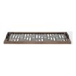 Mercana Fantuz Brown Wood Metal and Glass Serving Tray