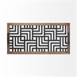 Mercana Fantuz Brown Wood Metal and Glass Serving Tray