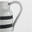 Mercana Harmon I Small White/Charcoal Ceramic Jug