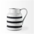 Mercana Harmon I Small White/Charcoal Ceramic Jug