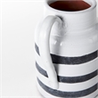 Mercana Harmon II  Large White/Charcoal Ceramic Jug