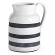 Mercana Harmon II  Large White/Charcoal Ceramic Jug