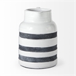 Mercana Harmon II  Large White/Charcoal Ceramic Jug