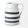Mercana Harmon II  Large White/Charcoal Ceramic Jug