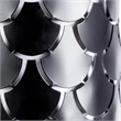 Mercana Brasseur III 10.5x22 Black Toned Metal Fish Scale Wall Sconce