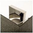 Mercana Scarlett II 6x19 Brown Fabric Shade Cream Circular Base Wall Sconce
