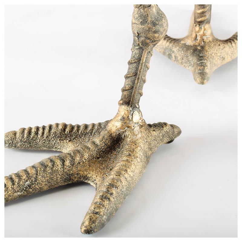 Mercana Furniture Chadwick II Medium Gold Metal Webbed Feet Bowl