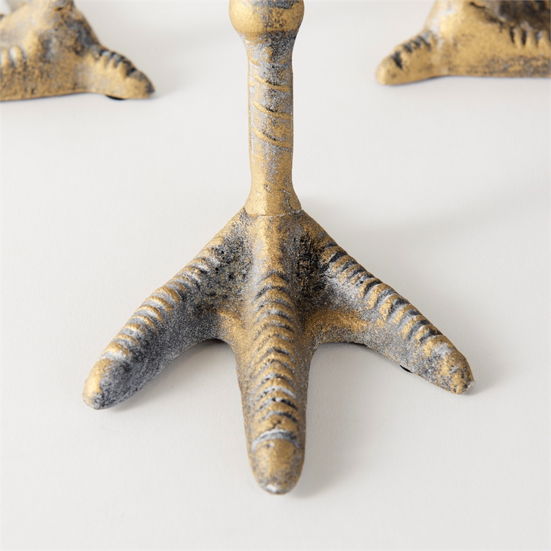 Mercana Furniture Chadwick II Medium Gold Metal Webbed Feet Bowl