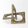Mercana Furniture Delaunay I Large Gold Hammered Metal Rustic Links