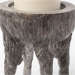Mercana Pan Large Gray Ceramic Hoofed Table Candle Holder