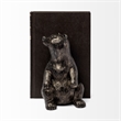 Mercana Sleuth Grizzly Bear Chrome Resin Weighted Bookends (set of 2)