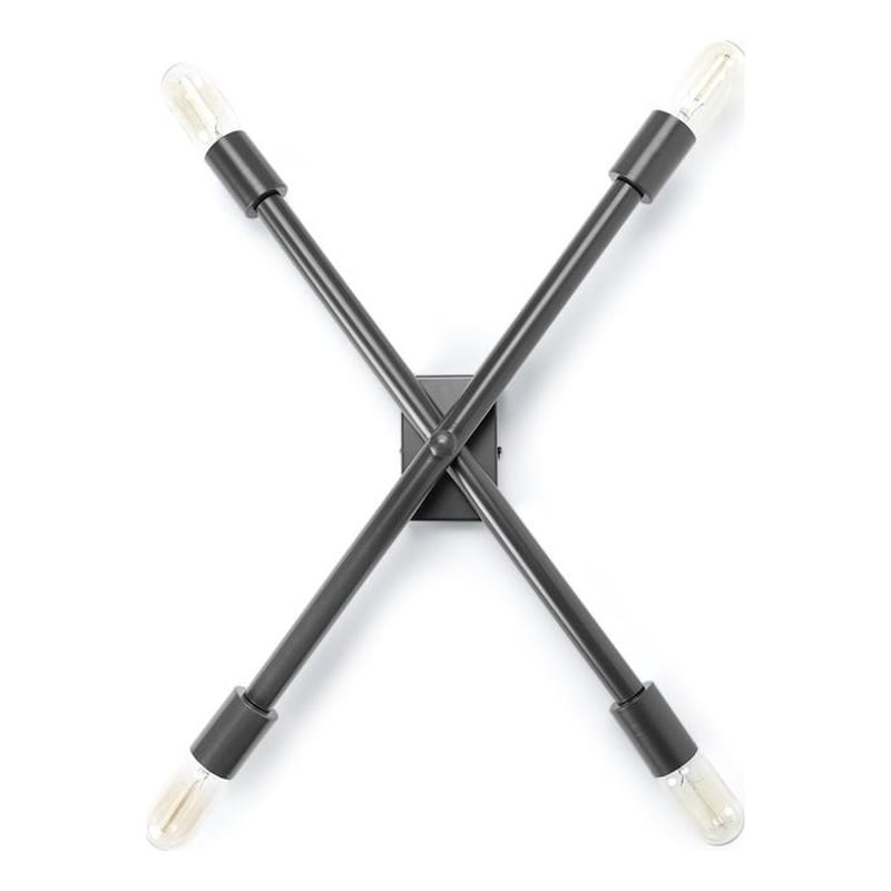 Mercana Furniture Xendi 4x25 Black Toned Metal Sputnik Wall Sconce