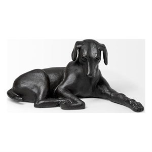 Mercana Czar Cast black metal Labrador Retriever decorative object