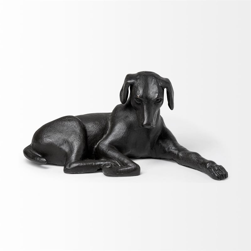 Mercana Czar Cast black metal Labrador Retriever decorative object