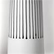 Mercana Furniture Kira I Small White Pinstripe Ceramic Vase