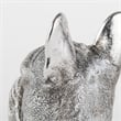 Mercana Furniture and Decor Bruno Resin American Bulldog Bookends in Silver