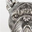 Mercana Furniture and Decor Bruno Resin American Bulldog Bookends in Silver