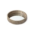 Mercana Whittier Small Brown Wood Mirrored Base Tray