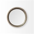 Mercana Whittier Small Brown Wood Mirrored Base Tray