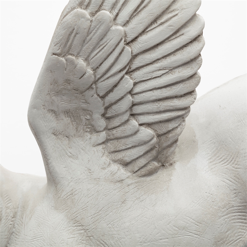 Mercana Hogbadi Set of 2 White Resin Flying Pigs