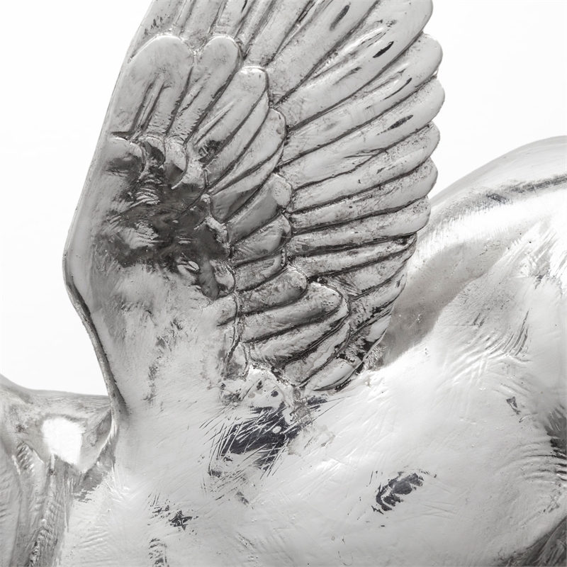 Mercana Hogbadi Set of 2 Silver Resin Flying Pigs