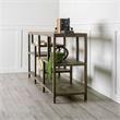 Wright I 16L x 66W Brown Wood Multi-Level Shelf Console Table (Set of 2)