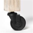 Mercana Columbia I Rolling Kitchen Island in Light Brown and Black