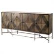 Mercana Hogarth I Solid Wood 2 Drawer 4 Cabinet Sideboard in Brown