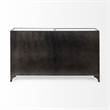 Mercana Pender Metal Glass Door Display Cabinet in Black