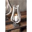 Mercana Brillion Small Rustic Wood/Metal  Brown Table Candle Holder