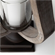 Mercana Brillion Small Rustic Wood/Metal  Brown Table Candle Holder