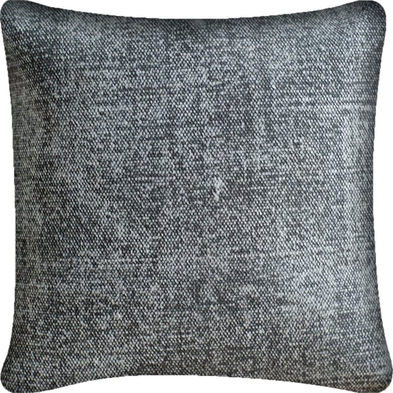 Mercana Laneus II 22 x 22 Dark Gray Fabric Speckled Decorative Pillow Cover