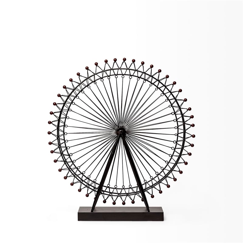 Mercana London Eye Ferris Wheel Object in Gray metal