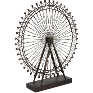 Mercana London Eye Ferris Wheel Object in Gray metal