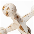 Mercana Jax Set of 3 Rust Orange and White Cast Iron Metal Jack objects