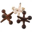 Mercana Jax Set of 3 Rust Orange and White Cast Iron Metal Jack objects