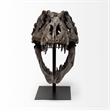 Mercana Lagrane Metal Replica Dinosaur Tyrannosaurus Black/Brass T-Rex Skull