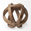 Mercana Tibik Brown Wood Decorative Orb