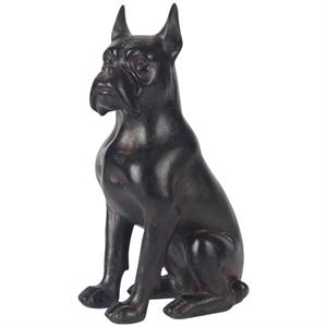 Mercana Rocky 9.1&quotH Black Resin Decorative Boxer Statue