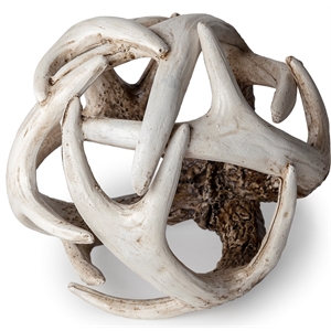 Mercana Ramus I 4.8&quot horn shaped  decorative brown resin orb ball