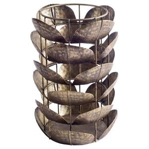 Mercana Henley I Small Bronze Metal Decorative Table Candle Holder