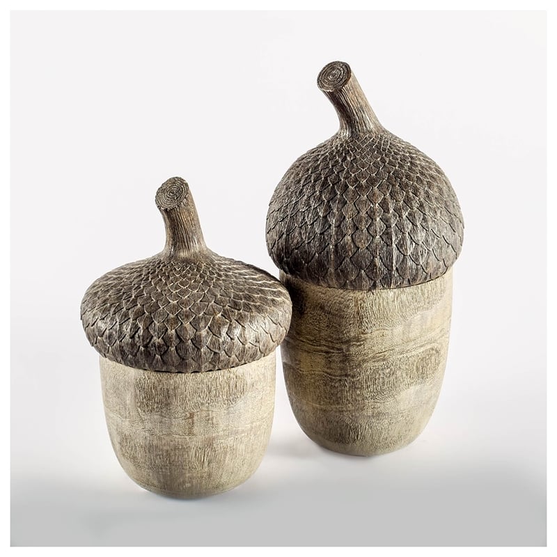 Mercana Mandor I Small Brown Resin Acorn Box