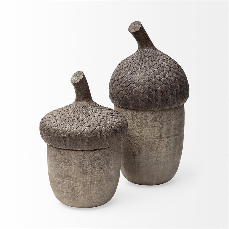 Mercana Mandor I Small Brown Resin Acorn Box